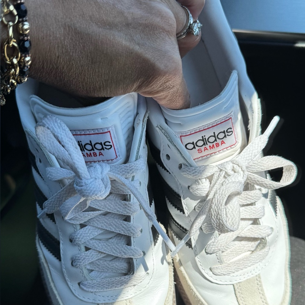 Adidas Samba White and Black Women's Athletic Shoes